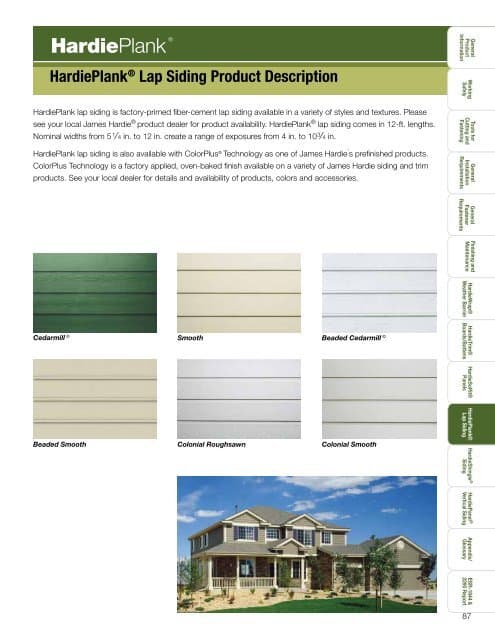 James Hardie Hardie Plank HZ5 8.25 in. x 144 in. Statement Collection ...