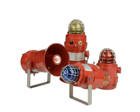 E2S BExCS110-L2-R Explosion Proof Alarm Horn & LED Beacon – ATEX Zone 1 ...