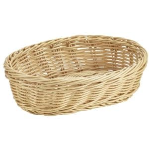 Oval Polywicker Bread Basket 22.5 x 15.5 x 6.5cm - JCCBS Ltd
