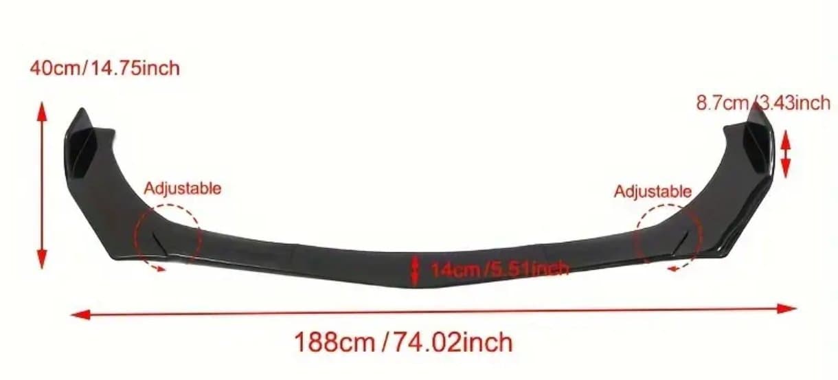 Universal Front Lip Splitter 3 Piece – JohnnypartsNZ