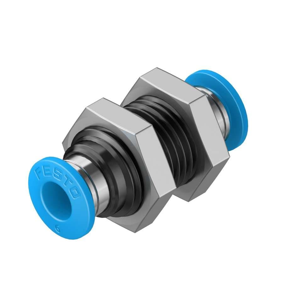 QSS-6 (153158) FESTO Push-in bulkhead connector | Push-in fitting QSS ...