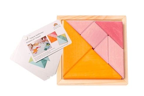 Grimm's Wooden Toys - Learning - Creative Set Tangram - Orange & Pink ...