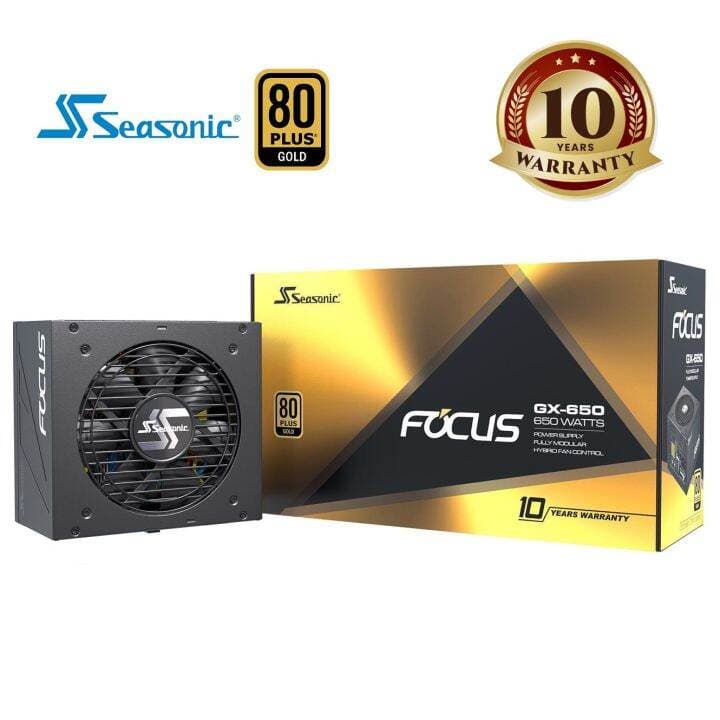 Seasonic Focus PLUS GX650 80+ Gold PSU 650W GX Series 650 Watts ATX ...