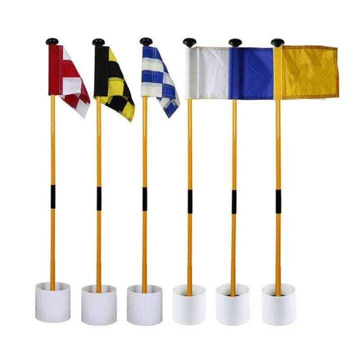 Golf Flag Golf Hole Cup Flag Stick 3 Section Backyard Practice Golf ...
