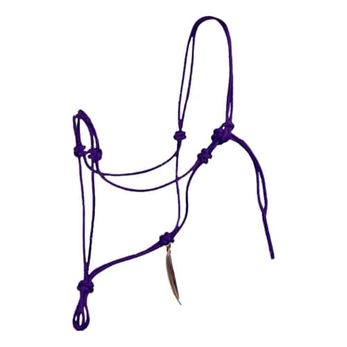 Black Braided Horse Rope Halter Headcollar For Pat Parelli Natural ...