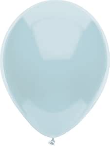 PartyMate Solid Color Latex Balloons, 12-Inch Round, 100-Count, Sky ...