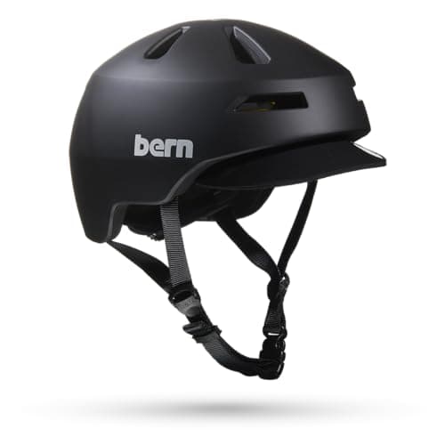 BERN, Hudson Commuter Helmet with MIPS, Integrated LED Rear Light and U ...