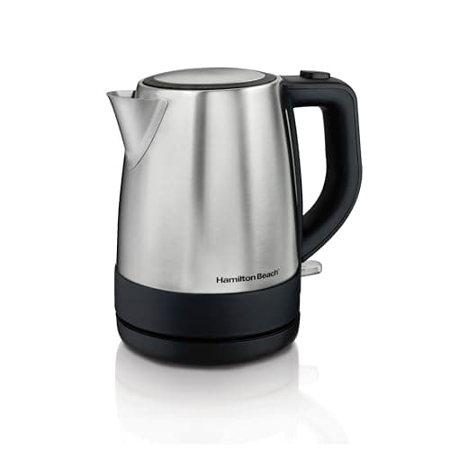 Hamilton Beach 1 Liter Electric Kettle, Stainless Steel and Black, New ...