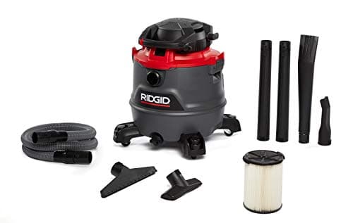RIDGID WD1956 16 Gallon 6.5 Peak HP Stainless Steel Wet/Dry Shop Vacuum ...