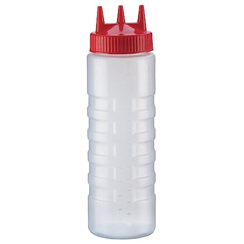 Vollrath 24-ounce Traex Color Mate clear squeeze dispenser with FlowCut ...