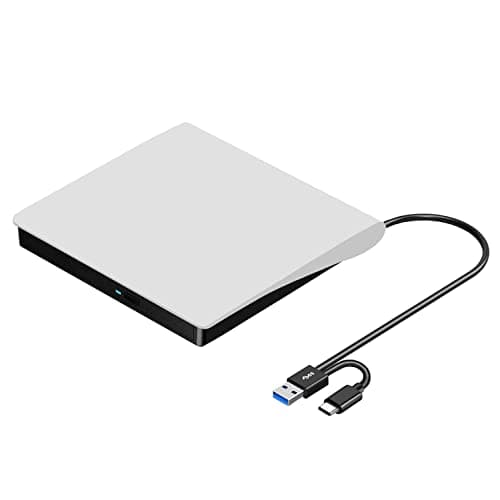 Amazon.com: ROOFULL External CD DVD Drive True USB 3.0 USB-C CD ...