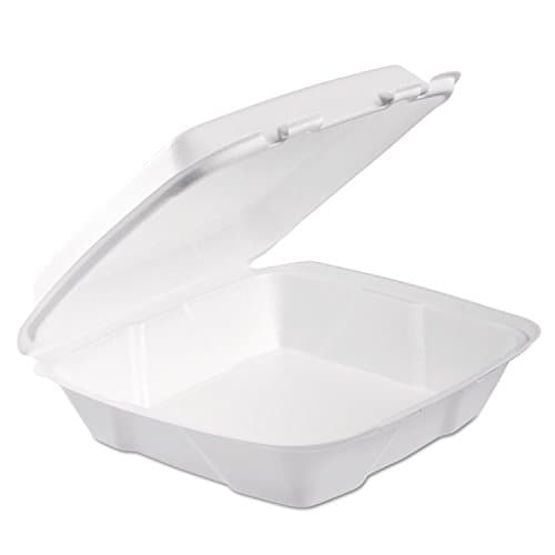 "Dart Solo Clear Plastic Hinged Disposable Take-Out Container, 8""x8 ...