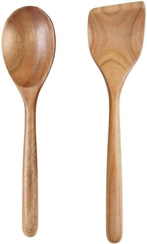 Amazon.com: Acacia Wooden Spoons for Cooking Set - 12inch Wooden ...
