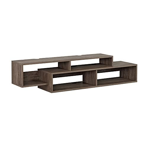 Prepac Altus 58 in. Black Composite Floating Entertainment Center Fits ...