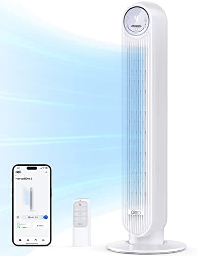DREO Tower Fan For Bedroom, 25Ft/S S…