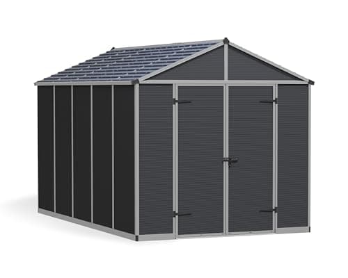 Canopia by Palram | SkyLight 8' x 12' Storage Shed - Tan — Garage ...