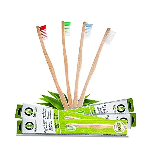 OLA Bamboo - 4-Pack maple wood toothbrush - OLA Cycle