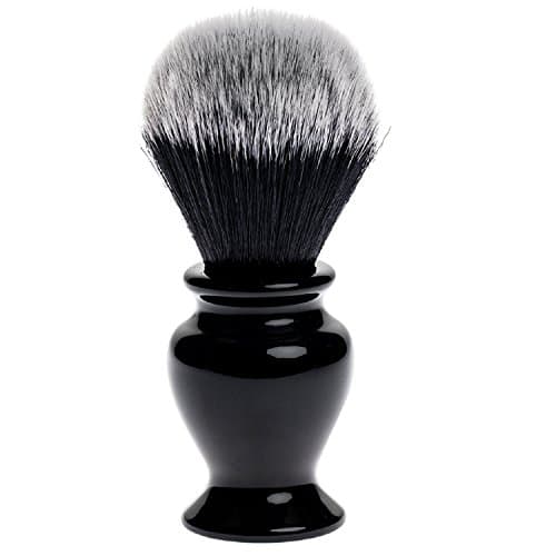 Fendrihan Black and White Synthetic Shaving Brush, Resin Handle