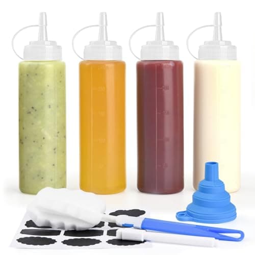 2X Plastic Squeeze Bottle Condiment Dispenser Ketchup Mustard Sauce ...