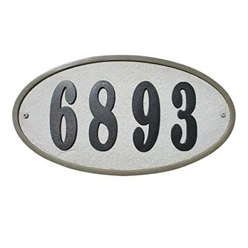 QualArc Rockport Oval Granite Address Plaque in Five Color Natural ...