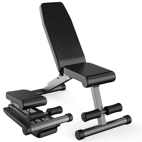 Amazon.com : Finer Form 5-in-1 Weight Bench, Adjustable & Foldable ...