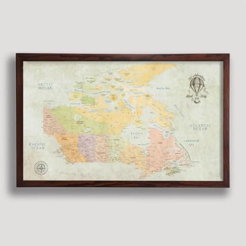 Push Pin Travel Maps Canada Personalized Framed Map