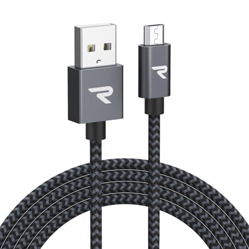 Amazon.com: RAMPOW Micro USB Cable 6.6ft Nylon Braided Space Gray ...