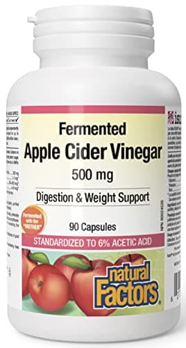 Vinaigre de cidre de pomme Natural Factors 500 mg