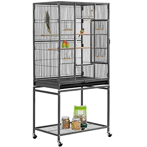 Yaheetech 54-inch Wrought Iron Standing Bird Cage