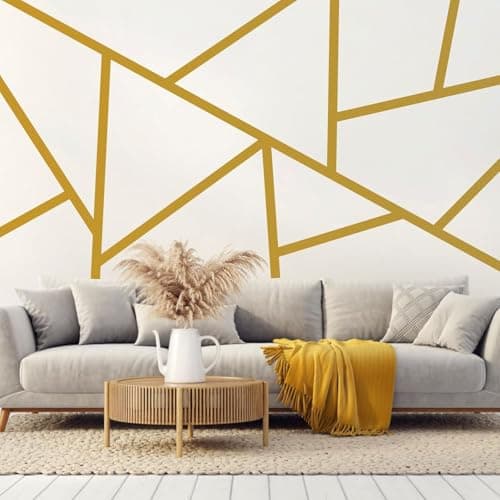 DCWV Peel and Stick Gold Geometric Wall Decals