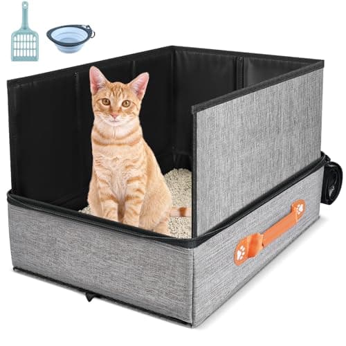 Folding Pet Cat Litter Box Portable Travel Toilet ... – Grandado