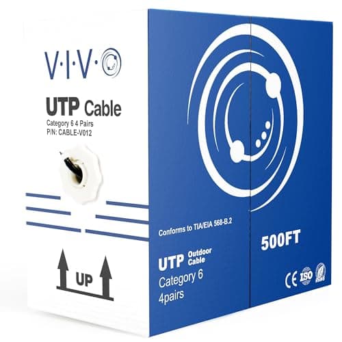 Amazon.com: VIVO Waterproof 250ft Bulk Cat6 Wire, CCA Ethernet ...