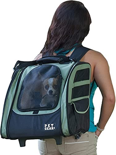 Pet Gear I-GO2 Roller Backpack, Travel Carrier, Car