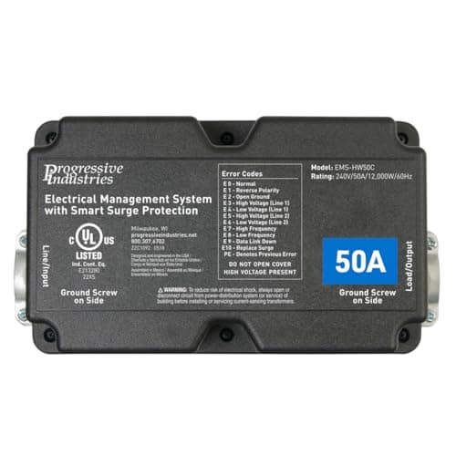 Progressive Industries EMS-PT50X Portable RV Surge Protector, 50 Amp