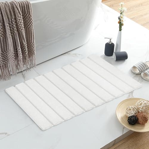Foldable Stone Bath Mat, Non-Slip Diat…