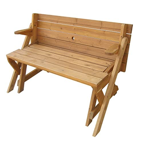 Merry Products Garden Interchangeable Picnic Table and Garden Bench ...