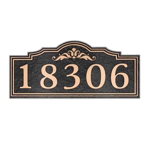 14 x 7 Rectangle Address Plaque | Cast Metal Address Plaques