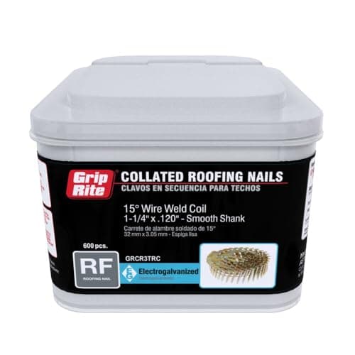 Grip-Rite clous pour toiture en acier électro-galvanisé de 1 1/4 po