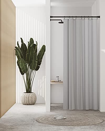 Zenna Home 72 in. L x 70 in. W Solid PEVA Shower Curtain Liner, Medium ...