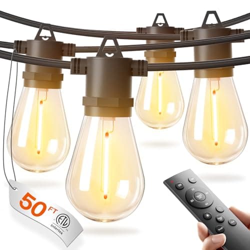 addlon 96ft Smart Outdoor String Lights, Dimmable Patio Lights with 30 ...