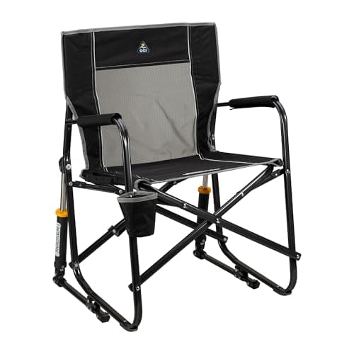 GCI Outdoor FirePit Rocker Low Profile Rocking Camping Chair, Pewter ...