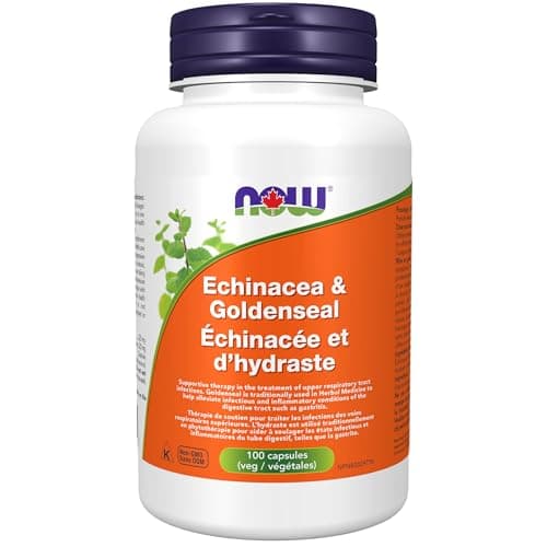 NOW Supplements, Echinacea & Goldenseal Root, 225/225 mg Blend, Immune ...