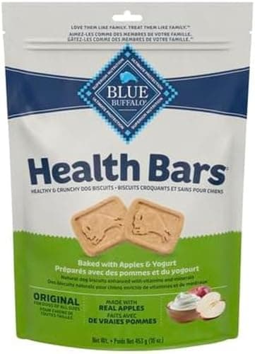 Blue Buffalo Health Bars Mini Crunchy Dog Biscuits, Apples & Yogurt, 32 ...