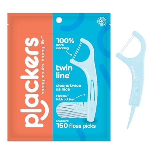 Amazon.com : Plackers Twin Line Dental Floss Picks, Dual-Line ...