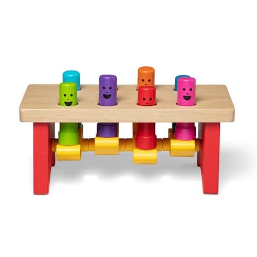 Buy Melissa & Doug Deluxe Pounding Bench Wooden Toy with Mallet ...