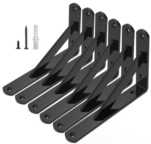 Everbilt 12 in. Matte Black Steel Heavy-Duty Folding Shelf Bracket ...
