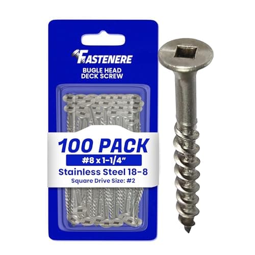 Robertson 6020RRLR #6 x 1 1/4" Round Head Wood Screw Square Drive ...