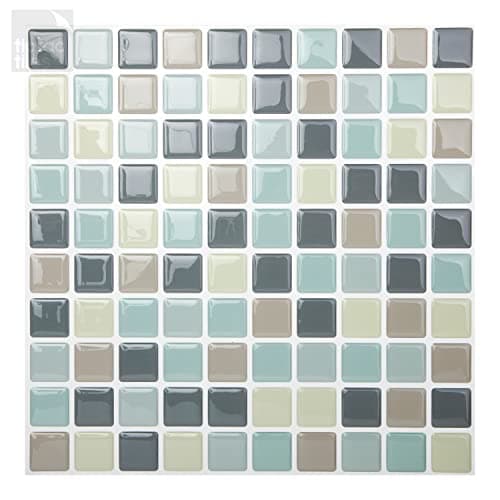 Tic Tac Tiles Peel and Stick Mosaic Backsplash