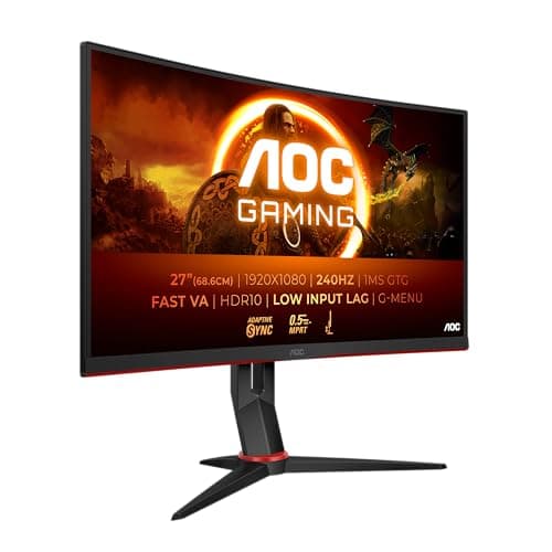 AOC C27G2Z 27" Curved Frameless Ultra-Fast Gaming Monitor, FHD 1080p, 0 ...