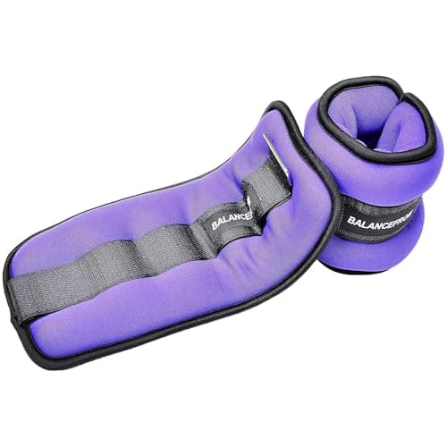 BalanceFrom Fully Adjustable Ankle Wrist Arm Leg Weights, 3 lbs Pair ...